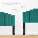 Modway Furniture Elise Twin Performance Velvet Platform Bed MOD-6879-TEA