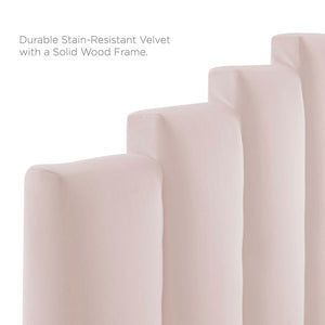 Elise Full Performance Velvet Platform Bed Pink MOD-6880-PNK