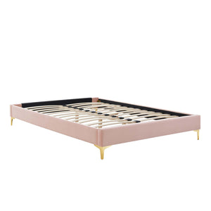 Elise Full Performance Velvet Platform Bed Pink MOD-6880-PNK