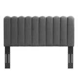Modway Furniture Reagan Full Performance Velvet Platform Bed 0423 Charcoal MOD-6891-CHA