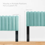 Modway Furniture Reagan Full Performance Velvet Platform Bed 0423 Mint MOD-6891-MIN