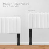 Modway Furniture Reagan Full Performance Velvet Platform Bed 0423 White MOD-6891-WHI