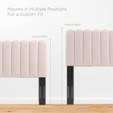 Modway Furniture Reagan Full Performance Velvet Platform Bed 0423 Pink MOD-6892-PNK