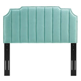 Modway Furniture Colette King Performance Velvet Platform Bed 0423 Mint MOD-6894-MIN