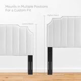 Modway Furniture Colette King Performance Velvet Platform Bed 0423 White MOD-6894-WHI