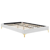 Modway Furniture Colette King Performance Velvet Platform Bed 0423 White MOD-6894-WHI