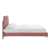 Modway Furniture Sienna Performance Velvet Twin Platform Bed MOD-6906-DUS