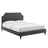 Modway Furniture Sienna Performance Velvet Twin Platform Bed MOD-6907-CHA
