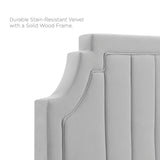 Modway Furniture Sienna Performance Velvet Twin Platform Bed MOD-6907-LGR