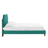 Modway Furniture Sienna Performance Velvet Twin Platform Bed MOD-6907-TEA
