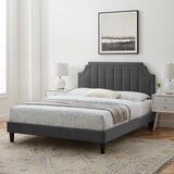 Modway Furniture Sienna Performance Velvet Twin Platform Bed MOD-6908-CHA