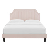 Modway Furniture Sienna Performance Velvet Twin Platform Bed MOD-6908-PNK