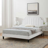 Modway Furniture Sienna Performance Velvet Twin Platform Bed MOD-6908-WHI