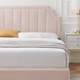 Sienna Performance Velvet Full Platform Bed Pink MOD-6912-PNK