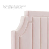 Sienna Performance Velvet King Platform Bed Pink MOD-6920-PNK