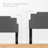 Modway Furniture Lindsey Performance Velvet Full Platform Bed MOD-6921-CHA