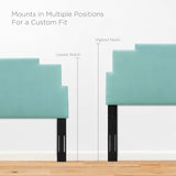 Modway Furniture Lindsey Performance Velvet Full Platform Bed MOD-6921-MIN