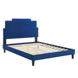 Modway Furniture Lindsey Performance Velvet Full Platform Bed MOD-6921-NAV