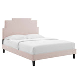 Modway Furniture Lindsey Performance Velvet Full Platform Bed MOD-6921-PNK