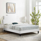 Modway Furniture Lindsey Performance Velvet Full Platform Bed MOD-6921-WHI
