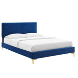 Modway Furniture Phillipa Performance Velvet King Platform Bed MOD-6928-NAV