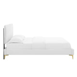 Modway Furniture Phillipa Performance Velvet King Platform Bed MOD-6928-WHI