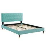 Modway Furniture Phillipa Performance Velvet King Platform Bed MOD-6929-MIN