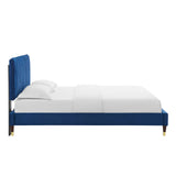 Modway Furniture Phillipa Performance Velvet King Platform Bed MOD-6929-NAV