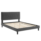 Modway Furniture Phillipa Performance Velvet King Platform Bed MOD-6930-CHA