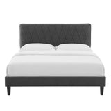 Modway Furniture Phillipa Performance Velvet King Platform Bed MOD-6930-CHA