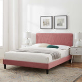 Modway Furniture Phillipa Performance Velvet King Platform Bed MOD-6930-DUS