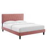 Modway Furniture Phillipa Performance Velvet King Platform Bed MOD-6930-DUS