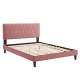 Modway Furniture Phillipa Performance Velvet King Platform Bed MOD-6930-DUS