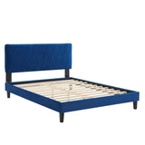 Modway Furniture Phillipa Performance Velvet King Platform Bed MOD-6930-NAV