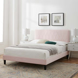 Modway Furniture Phillipa Performance Velvet King Platform Bed MOD-6930-PNK