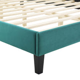 Modway Furniture Phillipa Performance Velvet King Platform Bed MOD-6930-TEA