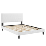 Modway Furniture Phillipa Performance Velvet King Platform Bed MOD-6930-WHI