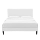 Modway Furniture Phillipa Performance Velvet King Platform Bed MOD-6930-WHI