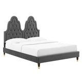 Modway Furniture Alexandria Tufted Performance Velvet Full Platform Bed MOD-6935-CHA