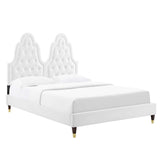 Modway Furniture Alexandria Tufted Performance Velvet Full Platform Bed MOD-6935-WHI