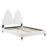 Modway Furniture Alexandria Tufted Performance Velvet King Platform Bed MOD-6938-WHI