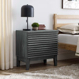 Modway Furniture Render Two-Drawer Nightstand 0423 Charcoal MOD-6964-CHA