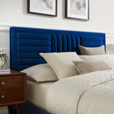 Modway Furniture Sofia Channel Tufted Performance Velvet Queen Platform Bed 0423 Navy MOD-6975-NAV