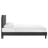 Modway Furniture Yasmine Channel Tufted Performance Velvet Queen Platform Bed 0423 Charcoal MOD-6976-CHA