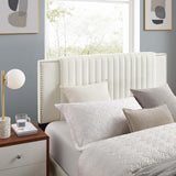 Modway Furniture Zahra Channel Tufted Performance Velvet Twin Platform Bed 0423 White MOD-6986-WHI