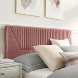 Modway Furniture Yasmine Channel Tufted Performance Velvet King Platform Bed 0423 Dusty Rose MOD-7008-DUS