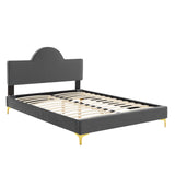 Sunny Performance Velvet Twin Bed Charcoal MOD-7027-CHA