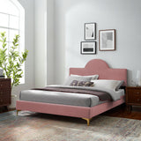 Sunny Performance Velvet Twin Bed Dusty Rose MOD-7027-DUS