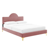 Sunny Performance Velvet Twin Bed Dusty Rose MOD-7027-DUS