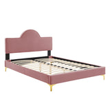 Sunny Performance Velvet Twin Bed Dusty Rose MOD-7027-DUS